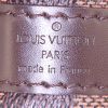 Sac à main Louis Vuitton Speedy 30 en toile damier ébène et cuir marron - Detail D4 thumbnail