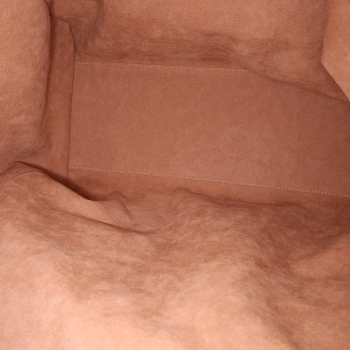 Sac cabas Louis Vuitton Editions Limitées en toile monogram jaune rose et verte et cuir rose - Detail D2