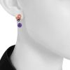 Half-articulated Cartier Délice de Goa earrings in yellow gold,  amethysts and coral - Detail D1 thumbnail