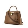 Hermes Kelly 28 cm handbag in etoupe Tadelakt leather - 00pp thumbnail