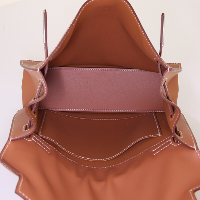 Pochette-cintura Hermès Danse in pelle Swift gold - Detail D2