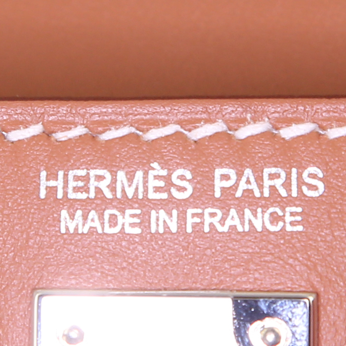 Bolsito-cinturón Hermès Danse en cuero swift color oro - Detail D3