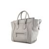 Celine Luggage mini handbag in grey blue leather - 00pp thumbnail