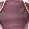 Louis Vuitton Keepall 50 cm travel bag in ebene damier canvas and brown leather - Detail D2 thumbnail