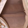 Sac à main Louis Vuitton Evora en toile damier azur et cuir naturel - Detail D3 thumbnail