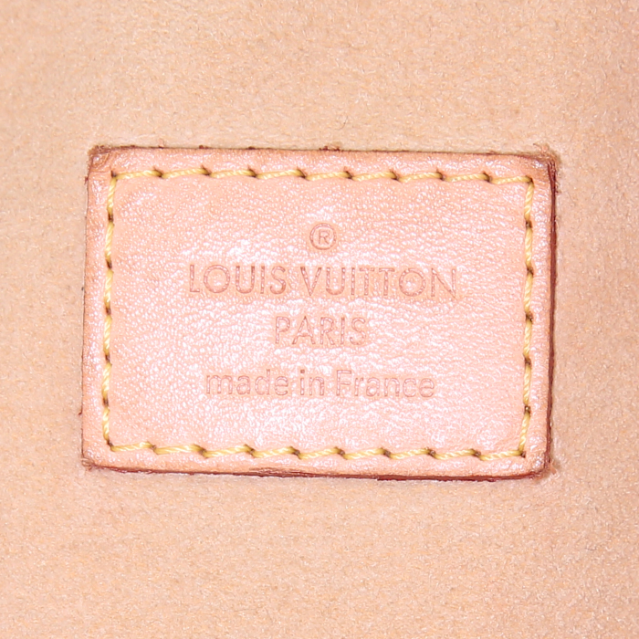 Borsa Louis Vuitton Evora in tela a scacchi e pelle naturale - Detail D4