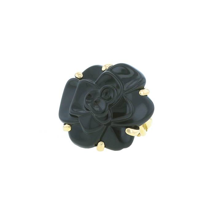 Chanel Paris 1990’s Black Velvet Camellia Flower Brooch