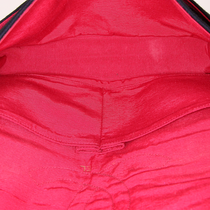 Borsa Chanel Vintage in jersey trapuntato nero - Detail D3