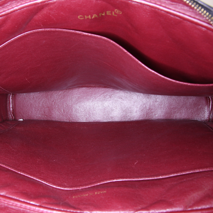 Bolso Cabás Chanel Grand Shopping en cuero acolchado negro - Detail D2