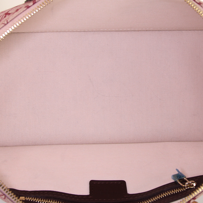 Louis Vuitton Alma Editions Limitées handbag in pink and burgundy monogram canvas Idylle and burgundy leather - Detail D2
