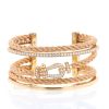 Fred Force 10 cuff bracelet in pink gold and diamonds - 360 thumbnail