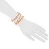 Bracelet manchette Bijoux Fred Force 10 en or rose et diamants - Detail D1 thumbnail