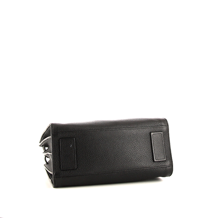 Bolso de mano Saint Laurent Sac de jour Baby en cuero granulado negro - Detail D5