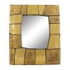Mithé Espelt, rare "Cuzco" mirror, in embossed earthenware, matt, glossy and crackled gold, around 1974 - 00pp thumbnail