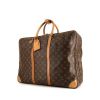 Borsa da viaggio Louis Vuitton Sirius 50 in tela monogram marrone e pelle naturale - 00pp thumbnail