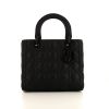 Dior Lady Dior medium model handbag in black leather cannage - 360 thumbnail