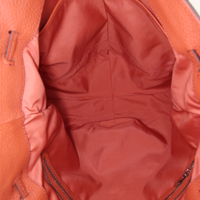 Bolso Cabás Tod's Gommino en cuero granulado naranja - Detail D2