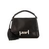 Tod's Double T shoulder bag in black leather - 360 thumbnail