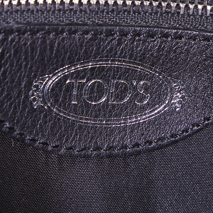Bolso bandolera Tod's Double T en cuero negro - Detail D4