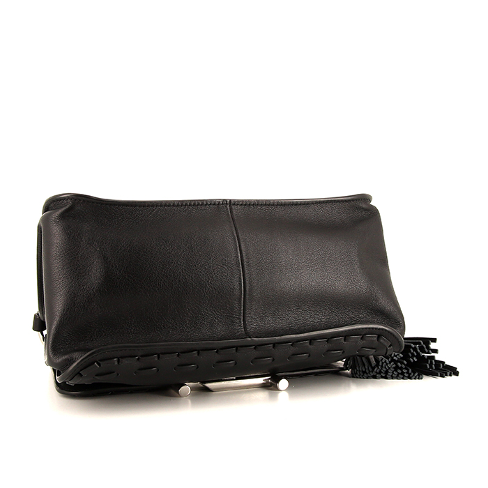 Bolso bandolera Tod's Double T en cuero negro - Detail D5