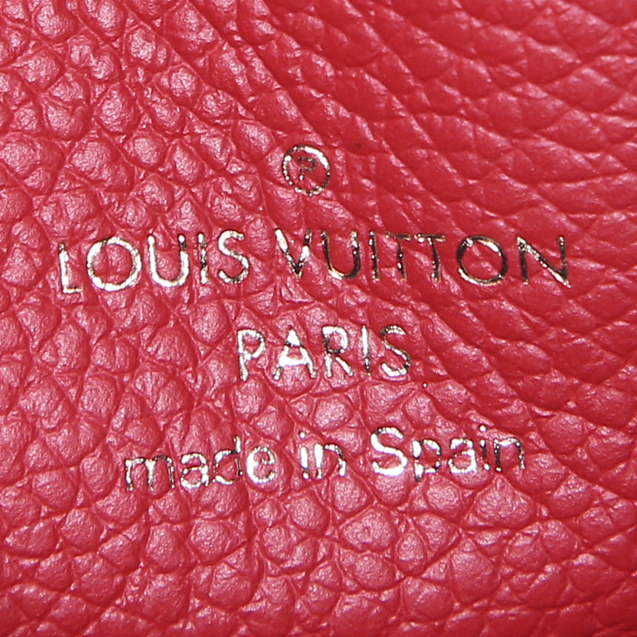 Bolsito de mano Louis Vuitton Double Zip en cuero monogram huella azul y rojo - Detail D4