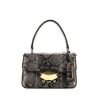 Miu Miu Coffer handbag in black and grey python - 360 thumbnail