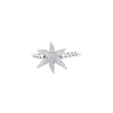 Anello flessibile Mauboussin Etoile Marine in oro bianco e diamanti
