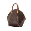 Bolso de mano Louis Vuitton Ellipse en lona Monogram marrón y cuero natural - 00pp thumbnail