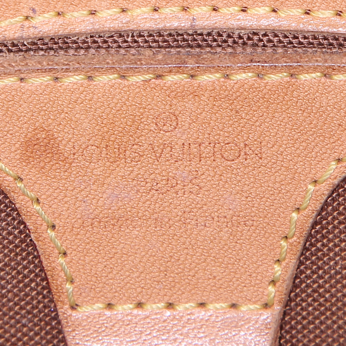 Sac à main Louis Vuitton Ellipse en toile monogram marron et cuir naturel - Detail D3