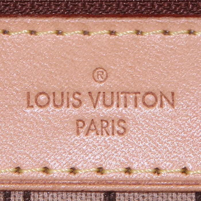 Shopping bag Louis Vuitton Delightful in tela monogram marrone e pelle naturale - Detail D3