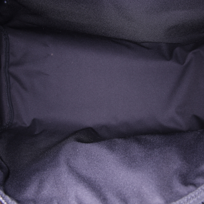 Bolsa de viaje Louis Vuitton Keepall 50 cm en lona Monogram marrón y cuero negro - Detail D3