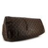 Bolsa de viaje Louis Vuitton Keepall 50 cm en lona Monogram marrón y cuero negro - Detail D5 thumbnail
