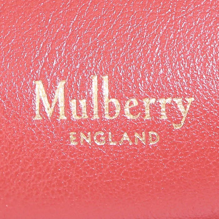 Mulberry Leighton handbag in red leather - Detail D4
