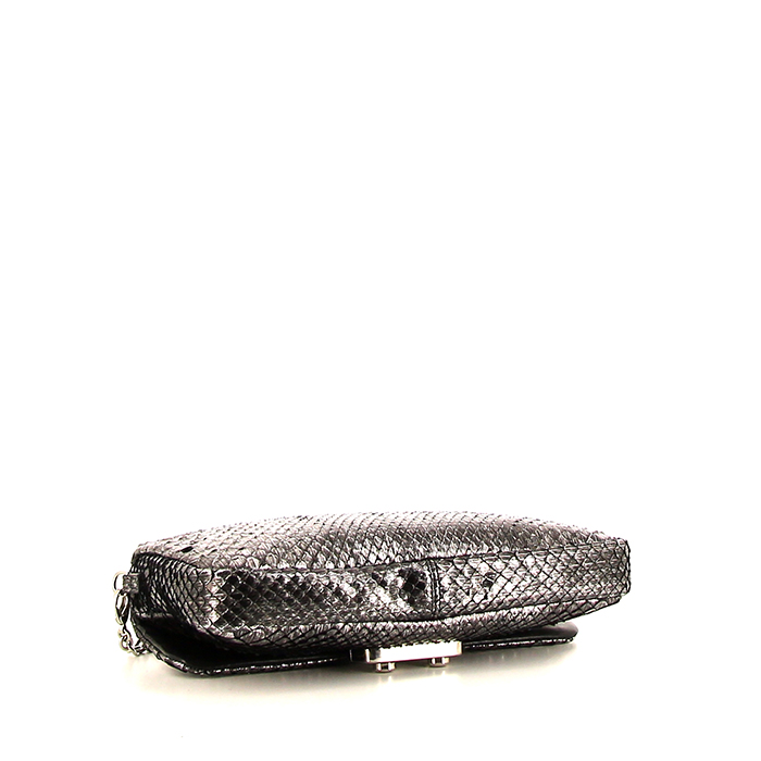 Dior Promenade handbag in grey python - Detail D5