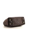 Louis Vuitton Duomo Hobo shopping bag in ebene damier canvas and brown leather - Detail D4 thumbnail