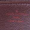 Portefeuille Louis Vuitton Zippy en toile damier ébène et cuir marron - Detail D3 thumbnail