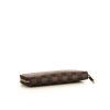 Billetera Louis Vuitton Zippy en lona a cuadros ébano y cuero marrón - Detail D4 thumbnail