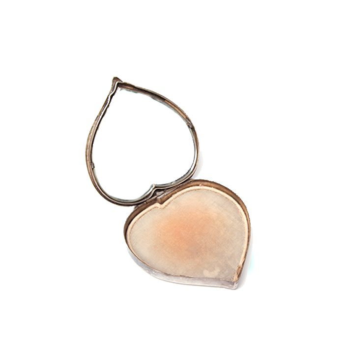 Line Vautrin, "Leaf" silvered bronze powder compact, signed, from the 1945's - Detail D1