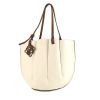 Loewe Shell small shopping bag in white leather - 00pp thumbnail