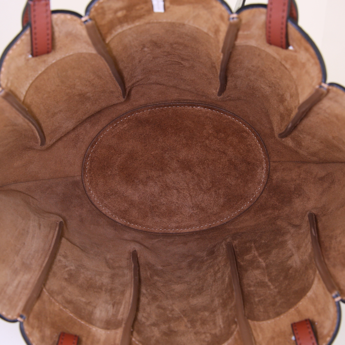 Shopping bag Loewe Shell piccola in pelle bianca - Detail D2