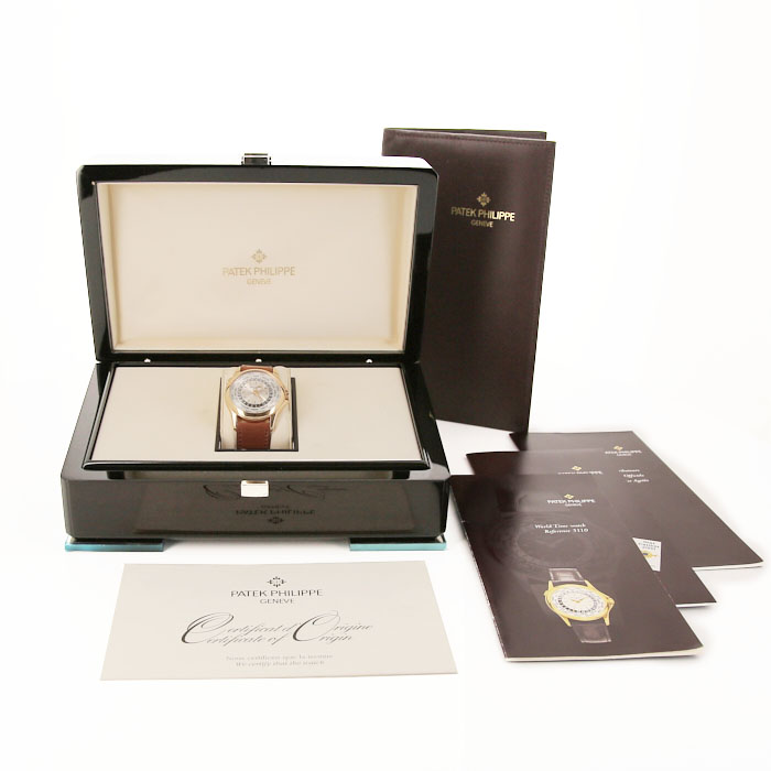 Reloj Patek Philippe World Time de oro rosa Ref :  5130 Circa  2007 - Detail D3