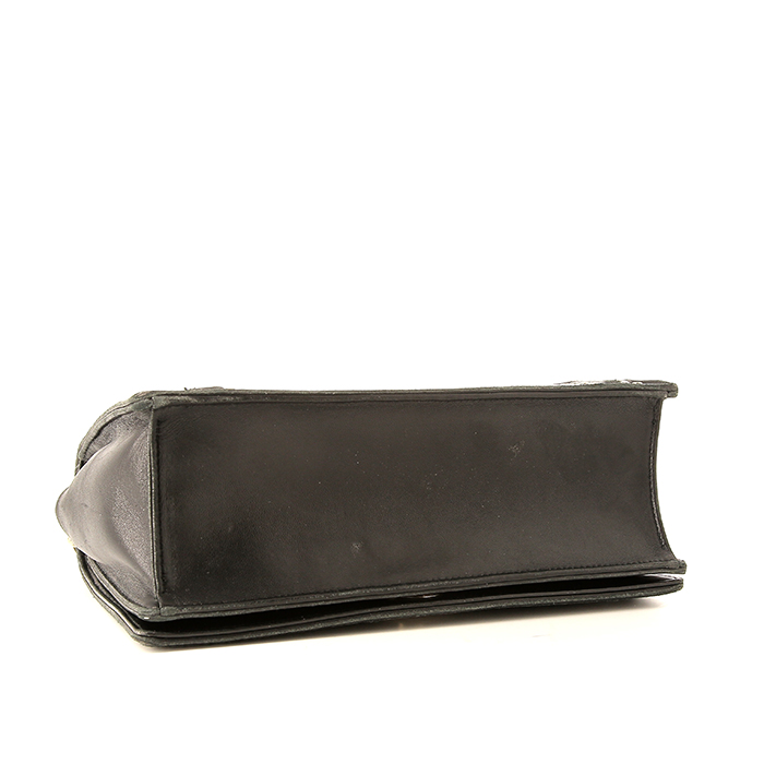 Bolso de mano Dior Diorama en cuero negro - Detail D5