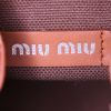 Bolso bandolera Miu Miu en cuero marrón y mimbre trenzado - Detail D3 thumbnail