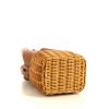 Bolso bandolera Miu Miu en cuero marrón y mimbre trenzado - Detail D4 thumbnail