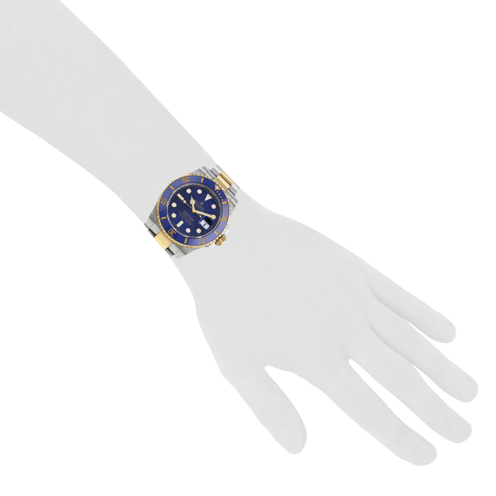 Rolex Submariner Date watch in gold and stainless steel Ref:  116613LB Circa  2020 - Detail D1