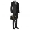 Hermès Kelly Dépêches briefcase in black box leather - Detail D1 thumbnail