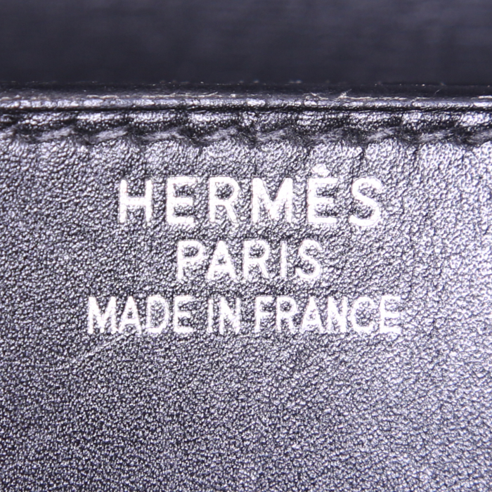Hermès Kelly Dépêches briefcase in black box leather - Detail D3