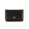 Sac bandoulière Chanel Wallet on Chain en cuir matelassé noir - 360 thumbnail
