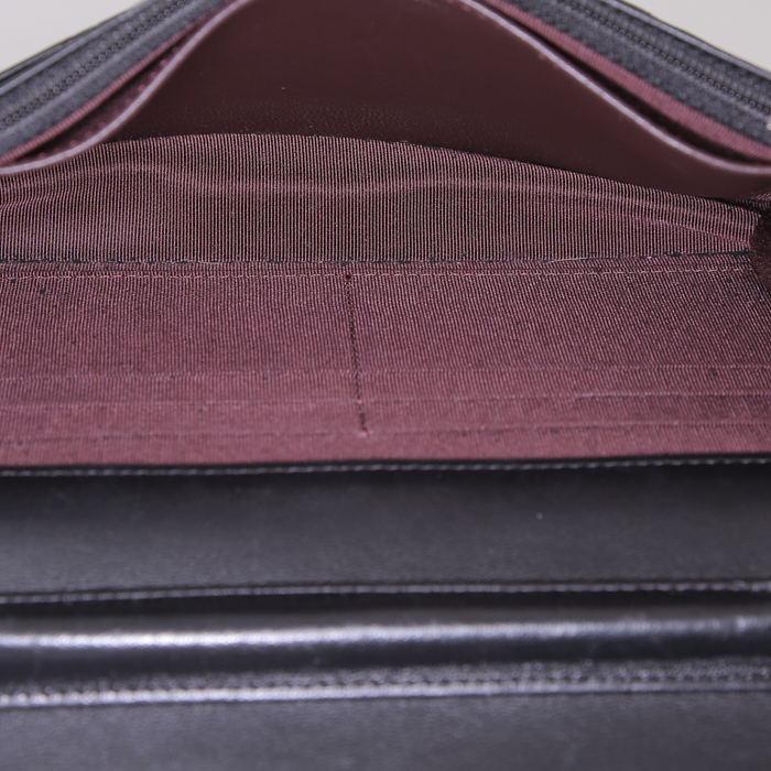 Borsa a tracolla Chanel Wallet on Chain in pelle trapuntata nera - Detail D2