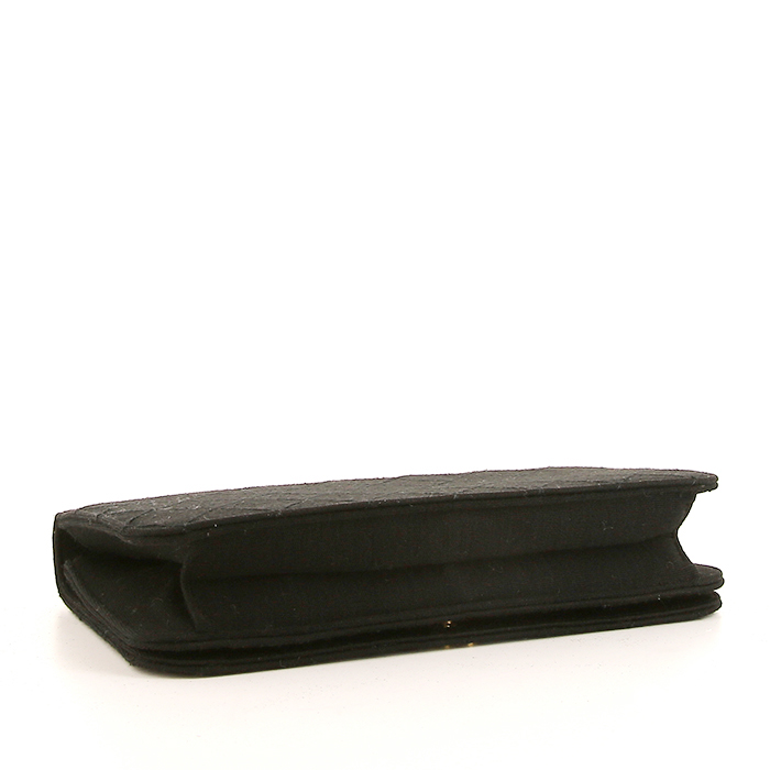 Sac à main Chanel Mademoiselle en jersey matelassé noir - Detail D5